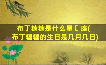 布丁糖糖是什么星 ☘ 座(布丁糖糖的生日是几月几日)